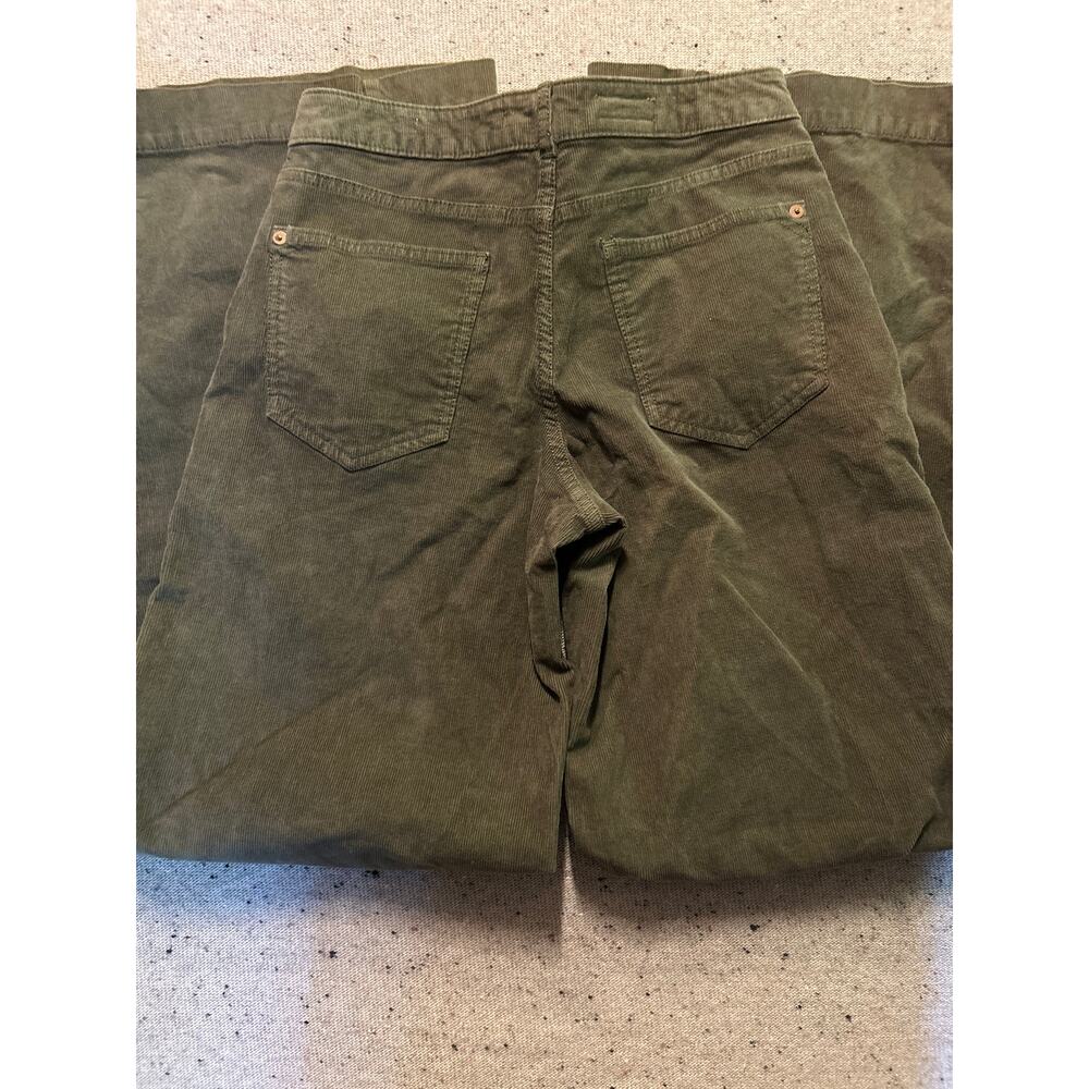 Pilcro Anthropologie Wide Leg Corduroy Pants 25 Olive Green Academia - Picture 7 of 7